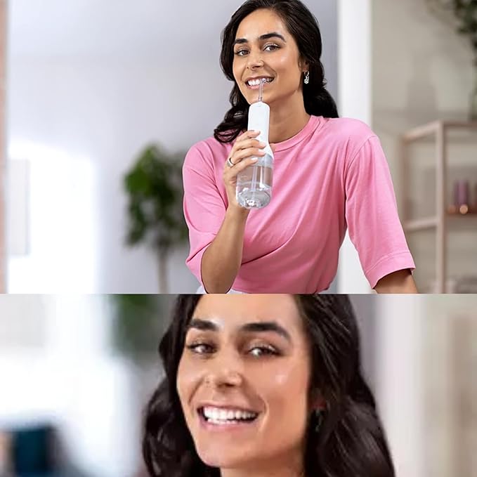 Philips Sonicare Water Flosser Cordless – Rechargeable Power Dental Waterflosser for Teeth Portable Oral Irrigator with 3 Intensity Settings 360° Rotating Nozzle – (Mint)