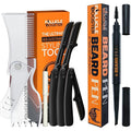 Beard Filler Pen - 2 Pack Light Brown and Beard Shaper Kit