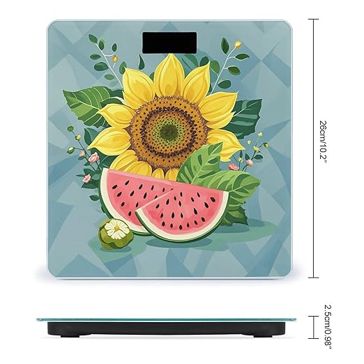 Beautiful Watermelon Smart Scale for Body Weight Accurate Bathroom Scale with LED Display Digital Weight Scales Weighing Machine High Precision Scales for Bath Home