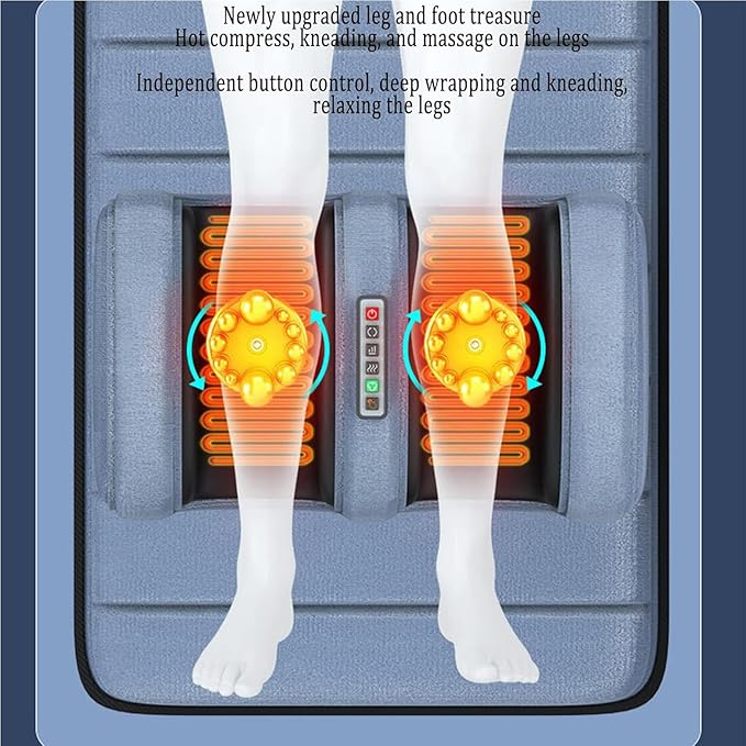 Full Body Electric Massage Mat with Heat PadFull Body Massage Bed with Neck Massage Pillow10 Vibrating Motors 4 Heating Pads for Back ReliefMassagers for Neck Back