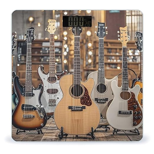 Guitar Bass Music Musical Instruments Scale for Body Weight Smart Scales Digital Bathroom Scale High Precision Weighing Scales with Large Display Weighing Machine for People