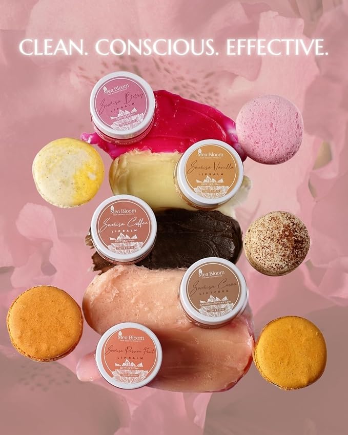 M.e.a Bloom Sonrisa Vanilla Lip Balm with SPF 50 PA++++ Watermelon Scent Golden Glow Light 0.53 oz