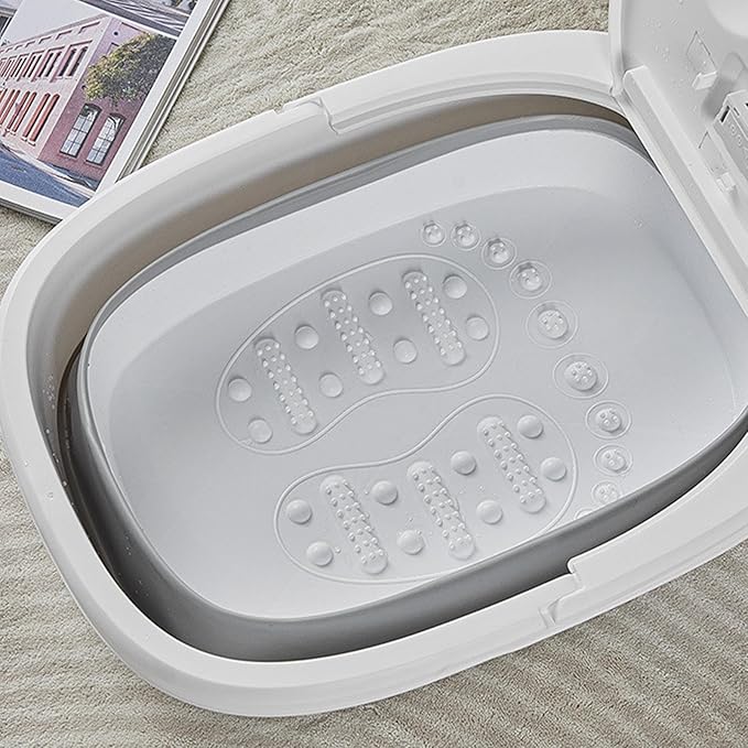 Foot Spa - Massager Foot Soaking | Collapsiible Bucket for Cleaning Mop | Foldable Foot Bath Bucket Tub | Multifunctional Foot Soaking Tub Foot Bath Bucket with Lid Pedicure Foot Soak