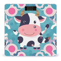 Cute Cow Polka Dot Weight Scale Cute Bathroom Scale for Body Highly Accurate Digital Weighing Machine for People Compact LCD Display Scales with Sturdy Toughened Glass Scales