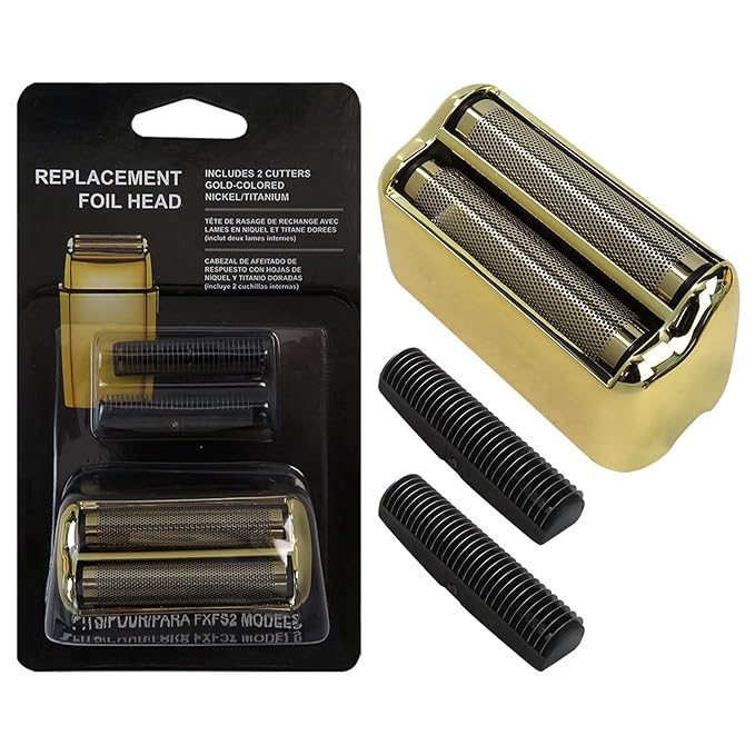 Upgraded Version Gold Double Foil and Cutters Replacement Set for Foil Shaver