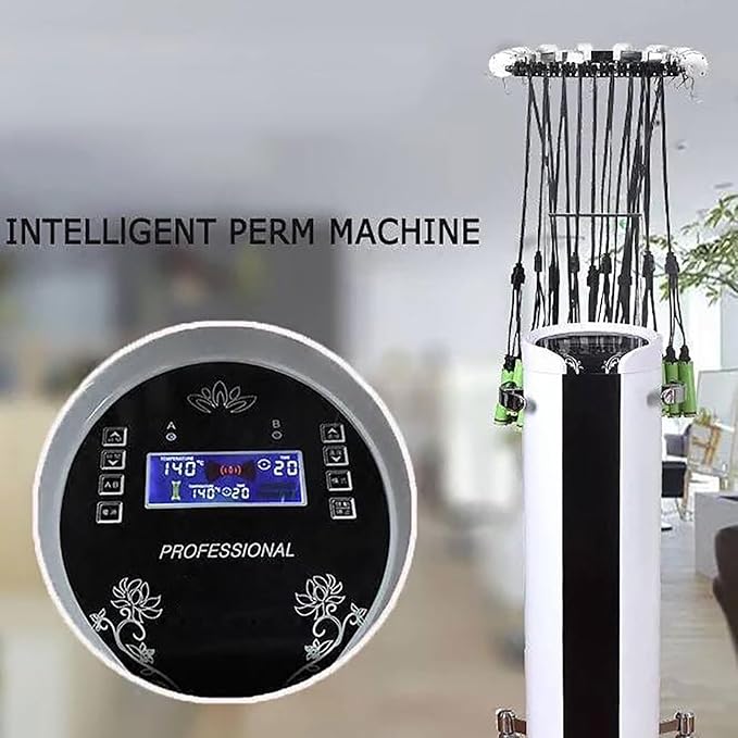Digital Hair Perm Machine Hair Curler Roller with Cable Box Salon Styling Stand Device for Create Different Waves Hair Roller for Girls