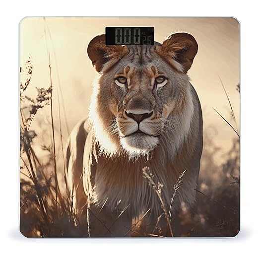 Female Lion Smart Scale for Body Weight Accurate Bathroom Scale with LED Display Digital Weight Scales Weighing Machine High Precision Scales for Bath Home