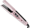 Ceramic Flat Iron Hair Straightener with 3D Floating PlateHair Iron Straightener with 15 Temps for Thick Hair | Ergonomic Silicone Handle | LCD Display | Dual Voltage (Light Pink)