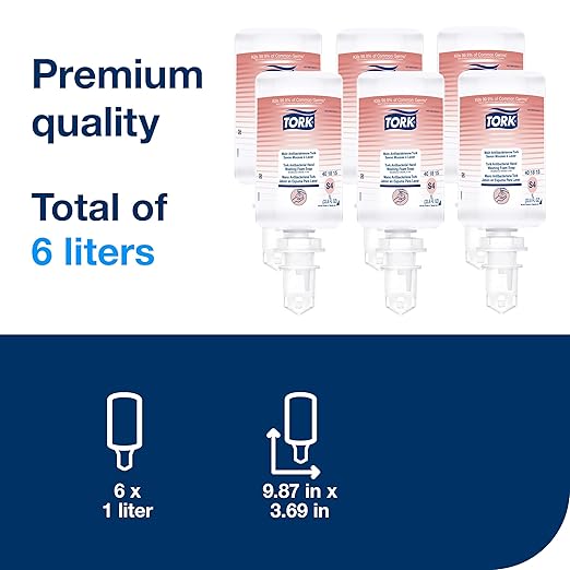 Tork Antibacterial Hand Washing Foam Soap S4 Helps with hand hygiene 6 x 1L 401815 (formerly 401215)