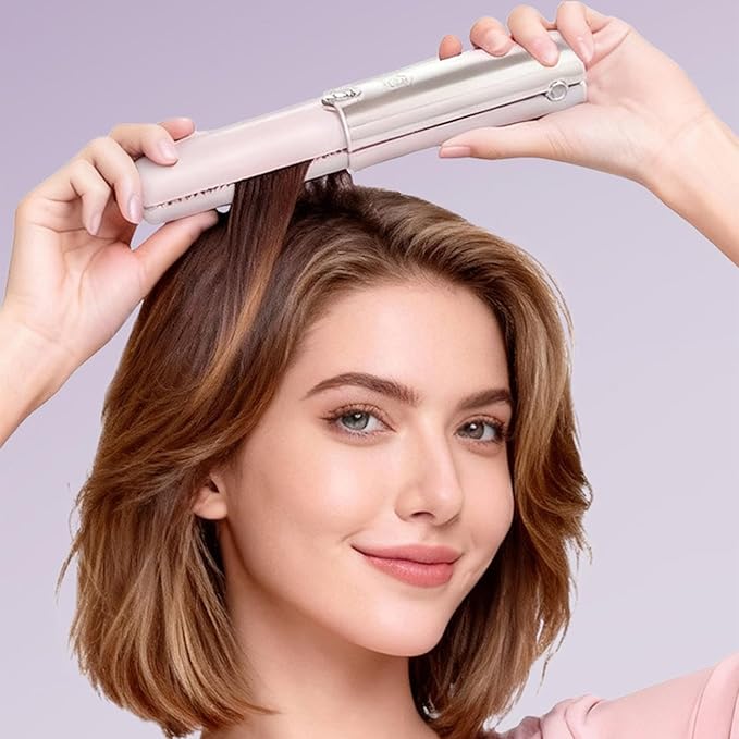 Portable Hair Straightener - Styling Curling Iron with 4 Temp Settings | Travel Hair Straightener - for Women Travel Beach Vacation Hotel Home Bathroom Salon