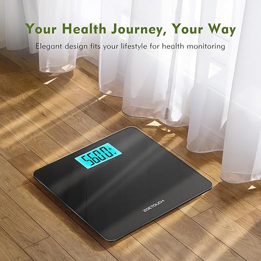 560lbs Bathroom Scale for Body Weight Over 500 lbs Accurate Digital Weighing Machine with Wide Platform 12.2 x 12.9 Large Backlit LCD DisplayHigh Capacity for Heavy Duty Seniors