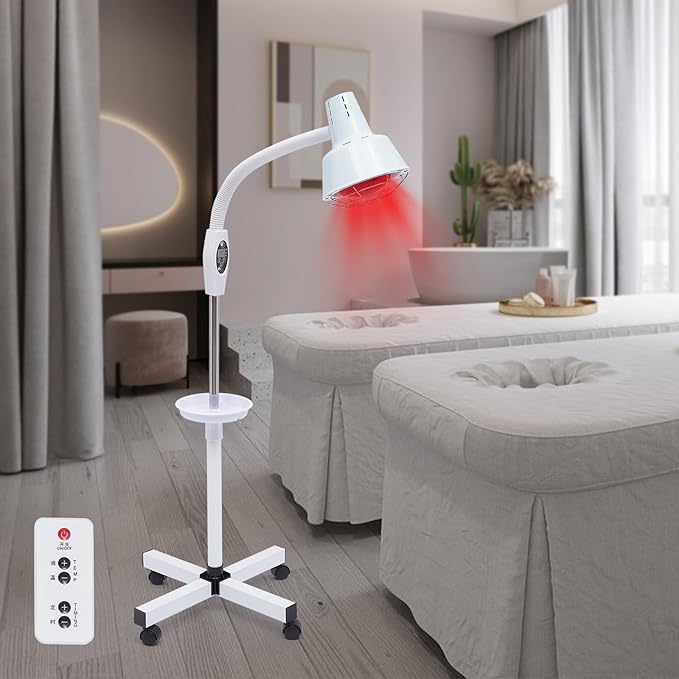 Infrared Light 275w 110v Near Red Infrared Heat Lamp Therapeutic Lamp with 360° Rotatable for Relieve Pain and Muscle Aches