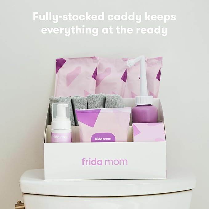 Frida Mom 11pc Postpartum Essentials Kit Gift Set Hospital Bag Must Haves for New Mom Includes 4 Disposable Postpartum Underwear 4 Ice Maxi Pads Perineal Healing Foam &amp 24 Pad Liners &amp Per