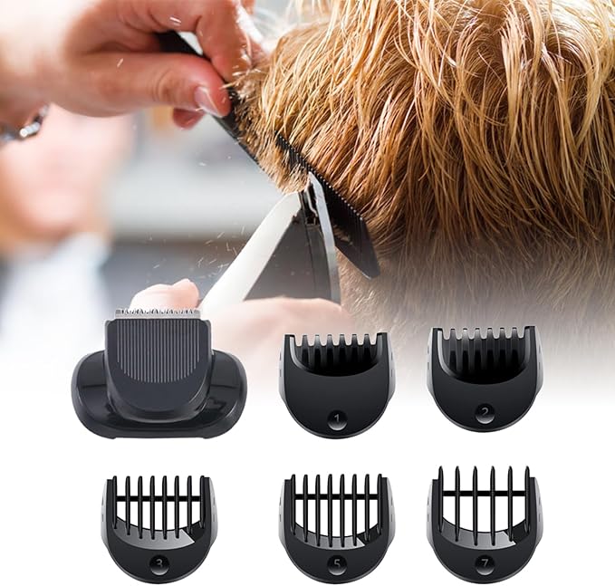 Beard Trimmer Attachment Fit for Br-aun Series 5 6 and 7 Electric Razors 1/2/3/5/7mm Replacement Shaver Guide Combs for 5018s 5020s 6075cc 7071cc 7075cc 7085cc 7020s 5050cs 6020s 6072cc