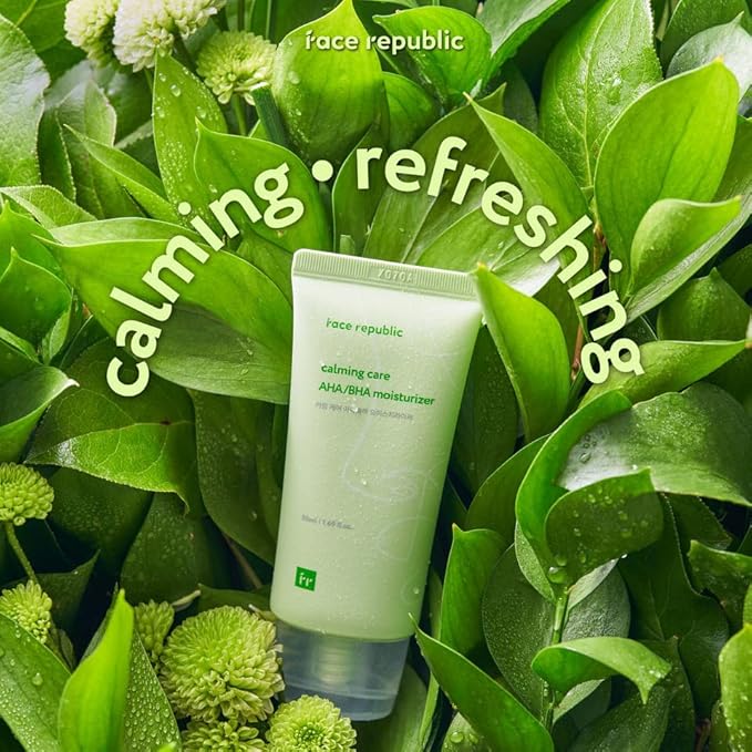 Face Republic Soothe &amp Protect - Calming Care AHA/BHA Moisturizer + Purity Sun Essence | SPF 50+ Broad Spectrum UV Sunscreen | Vegan Korean Skin care