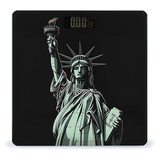 Statue of Liberty Pattern Smart Scale for Body Weight Accurate Bathroom Scale with LED Display Digital Weight Scales Weighing Machine High Precision Scales for Bath Home