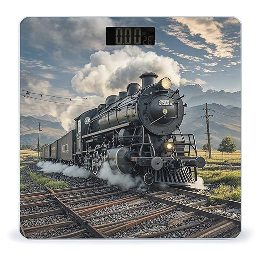 Steam Locomotive Train Scale for Body Weight Smart Scales Digital Bathroom Scale High Precision Weighing Scales with Large Display Weighing Machine for People