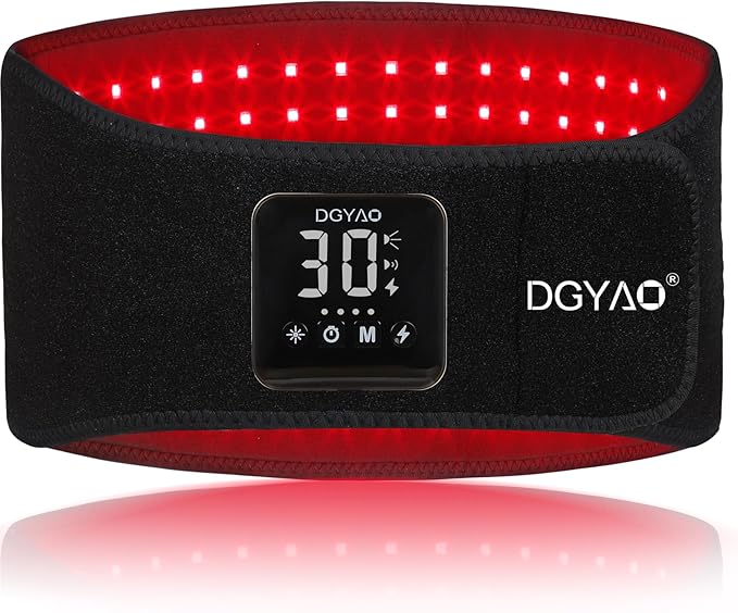 New Cordless Red Light Therapy Belt for Pain Relief Near Infrared Therapy Wrap Pulse Therapy for Back Pain Relief