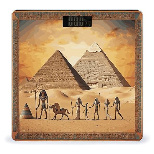 Ancient Egypt Smart Scale for Body Weight Accurate Bathroom Scale with LED Display Digital Weight Scales Weighing Machine High Precision Scales for Bath Home