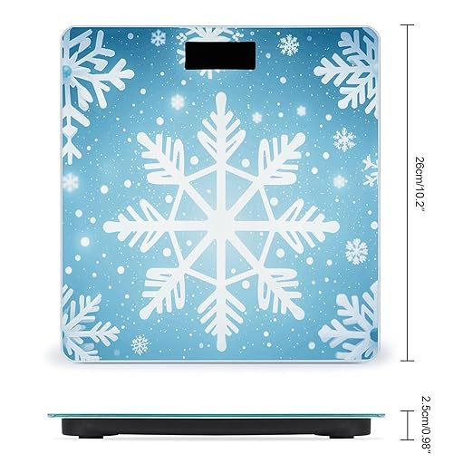 Winter Snowflake Smart Scale for Body Weight Accurate Bathroom Scale with LED Display Digital Weight Scales Weighing Machine High Precision Scales for Bath Home