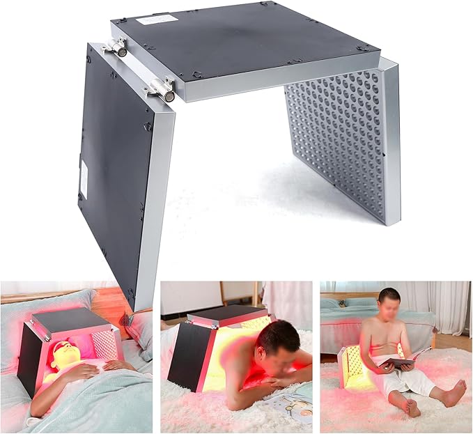 Red Light Folding Combination of Deep Red 660nm and Near Infrared 850nm LEDs with Timer for Body and Beauty for Use in The Home or Beauty Salon