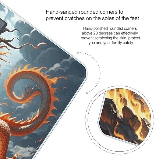 Fire Chinese Dragon Scale for Body Weight Digital Bathroom Scale Toughened Glass High Precision Scales for Body Weight with Large LCD Backlight Display Weight Scales