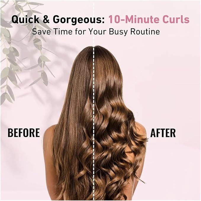 1.1 Inches Automatic Hair Curler - Rotating Curling Iron with Display for Fast Heating for Home &amp Travel Use(1EU)