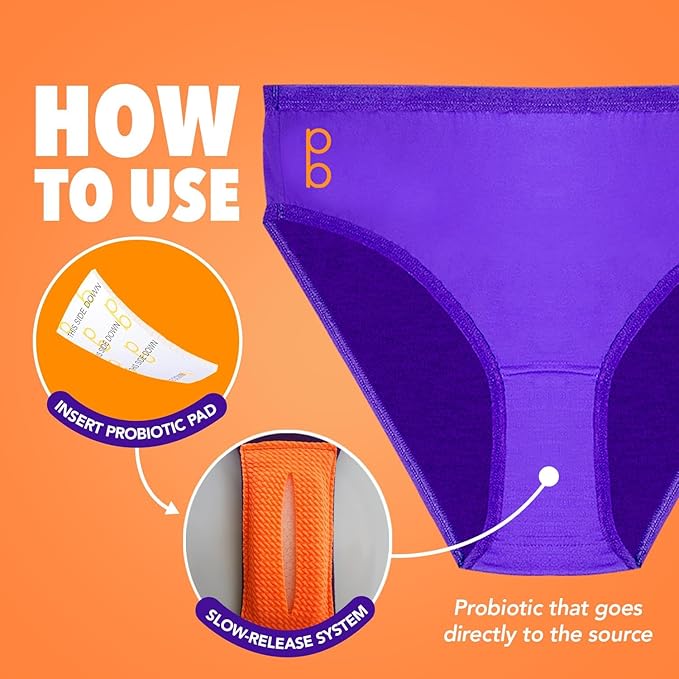 Wearable Vaginal Health Probiotics - Lactobacillus Vaginal Probiotic for Women - 5-Day Supply with Wearable Panty