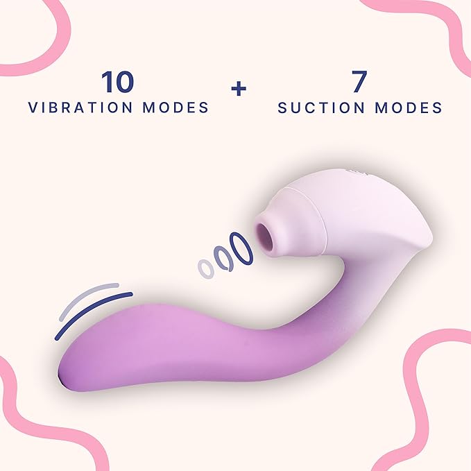 Familiar 2 in 1 Personal Vibrator Massager for Women Suction &amp Vibration with 3 Interchangeable Suction Heads Cordless 10 Modes Female Tools for Relaxation &amp Muscle Relief Rechargeable