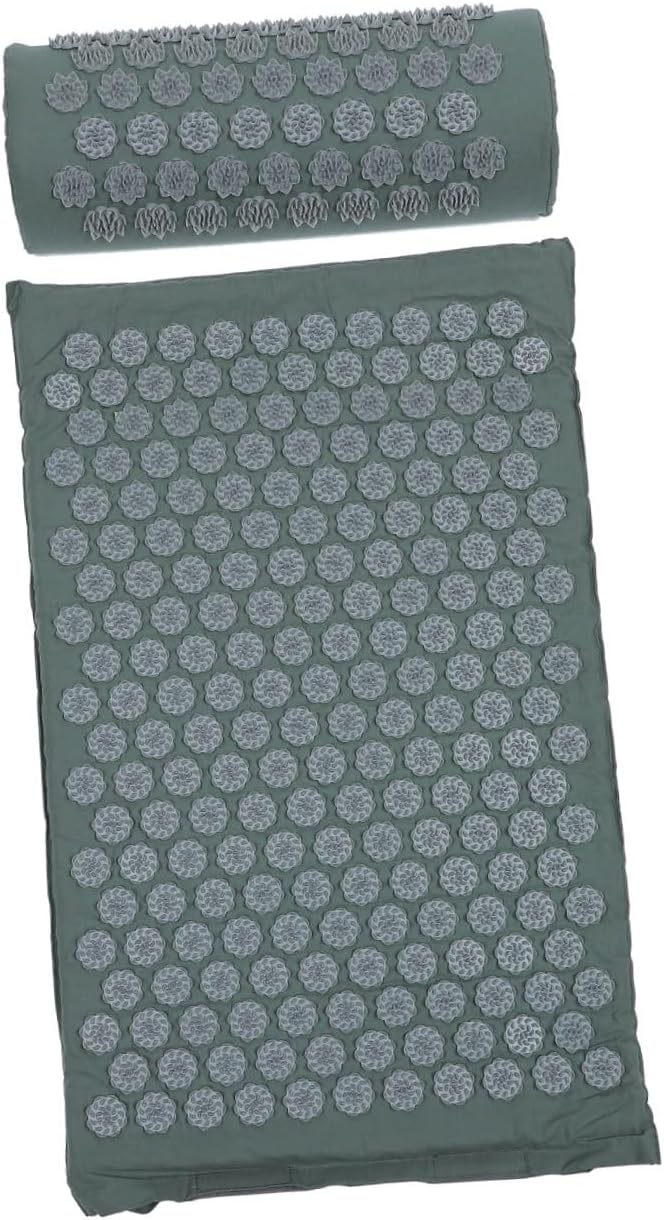 Veemoon Shiatsu Acupressure Massage Mat Practical Massage Pillow Set with Bag for Home Relaxation and Back Therapy