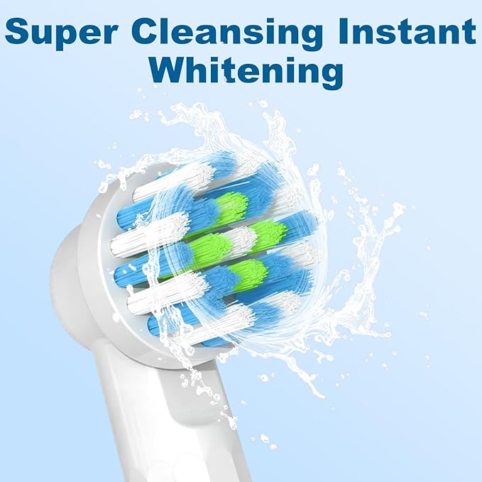 8 Pcs Replacement Toothbrush Heads Compatible with Braun Oral BBrush Heads Compatible with Oral B Pro 1000Genius X and Smart 1500 Series Electric Toothbrush（White）