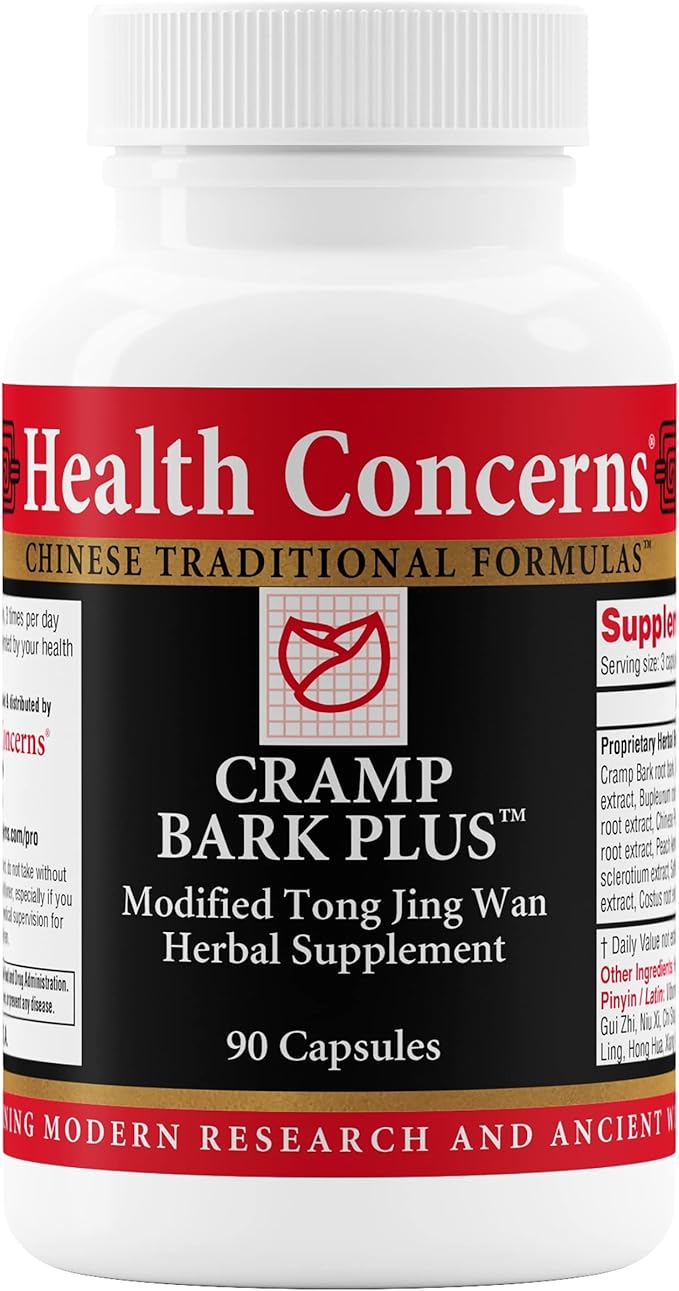 Health Concerns Cramp Bark Plus – Menstrual Cramp Relief &amp Hormonal Balance – Circulation Support – Dong Quai Black Cohosh Bupleurum &amp Chinese Herbs – Herbal Supplement for Women – 90 Capsul