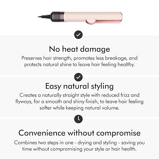 Dyson Airstrait™ Straightener Wet to Dry Hair Straightener No Heat Damage No hot Plates All Hair Types