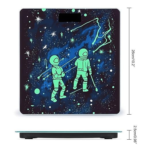 Glow in The Dark Scale for Body Weight High Precision Digital Weight Scales with LCD Display Anti-Slip Sturdy Slim Tempered Glass Bathroom Scale for Home Use