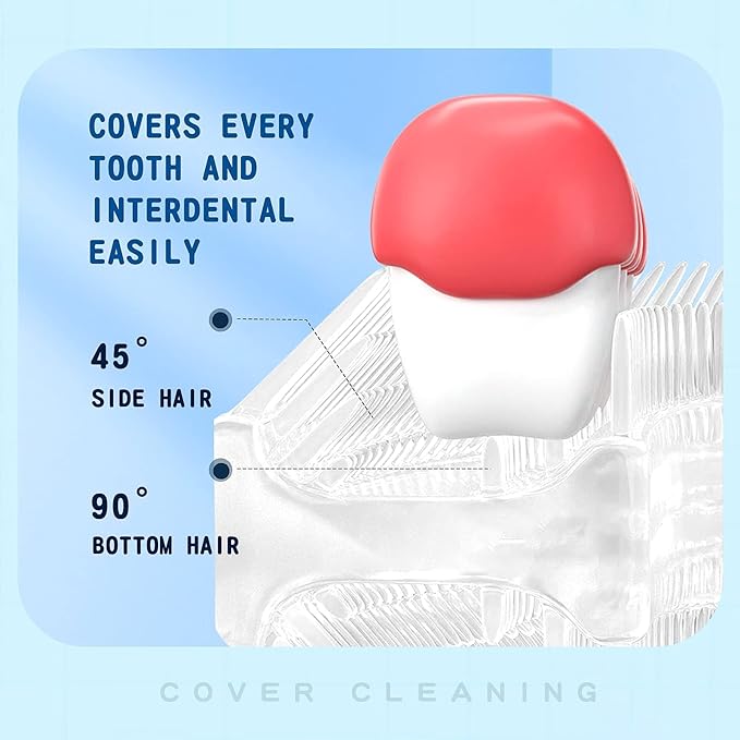 Kids U Shaped Electric Toothbrush with 4 Brush Heads Sonic Toothbrush Kids with 5 Modes Cartoon Dinosaur 360-Degree Cleaning IPX7 Waterproof Design (6-12 Age (Blue))