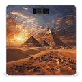Egyptian Pyramids Bathroom Scale Automatic Power On/Off Body Scales LCD Backlight Display Square Digital Scale Rounded Corners Bathroom Scales for Home Bedrooms