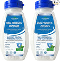 Oral Probiotics Lozenges for Mouth Bad Breath &amp Gum Repair - Mineral Fusion with Zinc + Calcium for Dry Mouth Relief Enamel Shield Mint Flavor with Xylitol - 180 Lozenges Sugar-Free