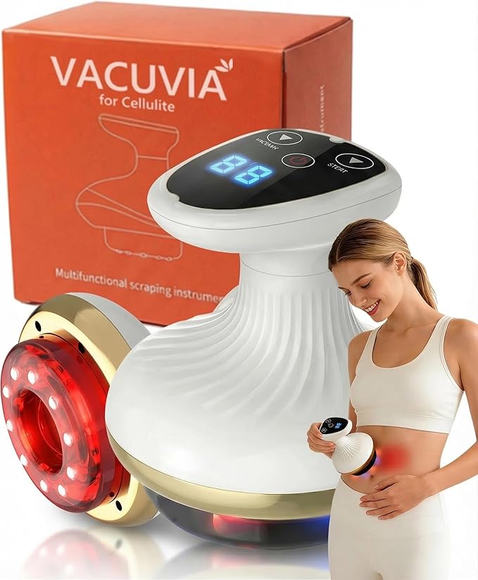 Cellulite Remover Firmer More Toned Skin Deep Massage Natural Skin Firmness 9 Suction Levels &amp Heat Rechargeable Helps Reduce Stretch Marks &amp Cellulite for Legs Arms &amp Belly (Advanc
