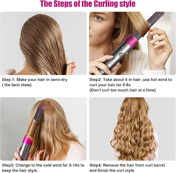 1.2 Inch/30MM Long Hair Curling Iron Barrels for Dyson Airwrap HS01 HS05 Attachment Parts Hair Tool with Adaptor for Dyson Hair Dryer Converting to Airwrap Styler 1 Pair