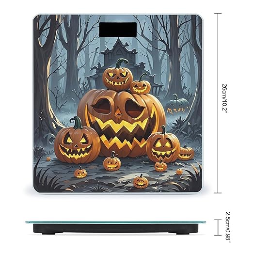 Digital Bathroom Scale for Body Weight Scale with Bright LCD Display High Accuracy Step-On Technology Auto On/Off Terrifying Atmosphere Digital Scales 400 Lbs /180kg