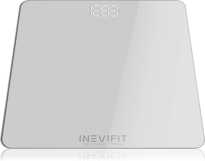 INEVIFIT Strength &amp Wellness Bundle Premium Bathroom Scale &amp 150 LBS Resistance Band Set for Home Workouts