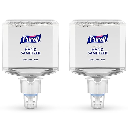 PURELL Advanced Hand Sanitizer Gentle &amp Free Foam Fragrance Free 1200 mL Refill for PURELL ES6 Automatic Hand Sanitizer Dispenser (Pack of 2) - 6451-02