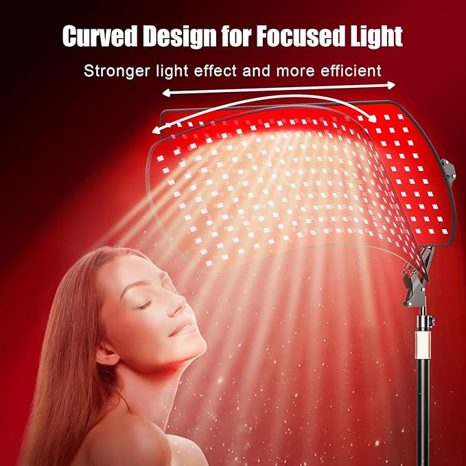 Red Light Therapy for Body 600 Lamp Beads 10 in 1 Red Light Therapy Lamp Convertible to Wearable Belt 660nm 850nm Infrared Light Therapy for Body Face Portable Redlight Therapy Device for Home Use