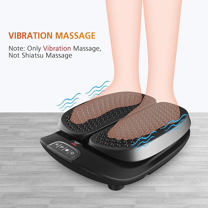 Snailax Foot Massager Machine with HeatRemote Control Adjustable Vibration Feet Massager Machine Increased Blood CirculationPlantar Fasciitis Stress (Black)