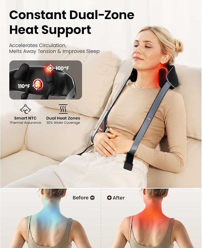 BOB AND BRAD A1 4-Head Massage Gun + Shiatsu Neck Massager