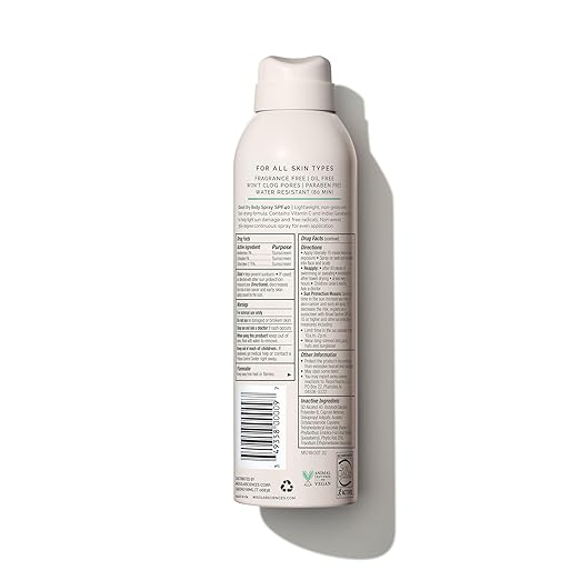 MDSolarSciences Quick Dry Body Spray SPF 40 | Water-Resistant Broad Spectrum Sunscreen Spray | Indian Gooseberry Vitamin C &amp Antioxidants Enriched | Non-Aerosol | Safe for Sensitive Skin (6 Fl O