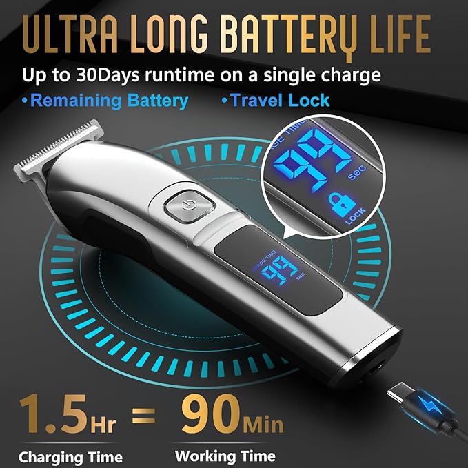 Ufree Beard Trimmer for Men Waterproof Electric Razor for Nose Body Face &amp Mustache Cordless Hair Clippers Shavers Grooming Kit Gifts for Men Husband Father