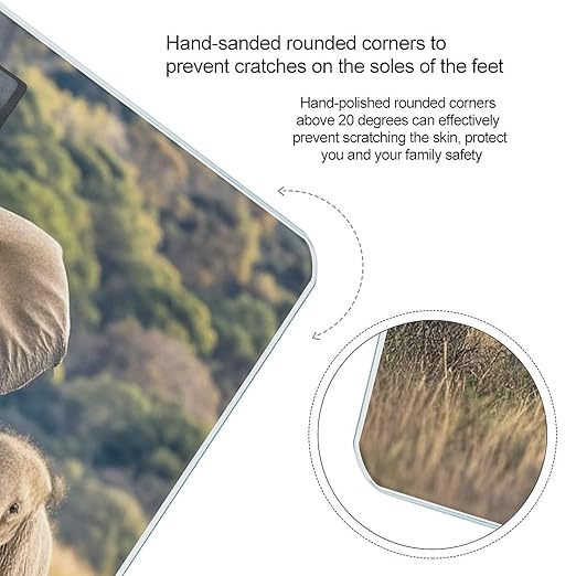 Wild Animals Elephants Smart Scale for Body Weight Accurate Bathroom Scale with LED Display Digital Weight Scales Weighing Machine High Precision Scales for Bath Home