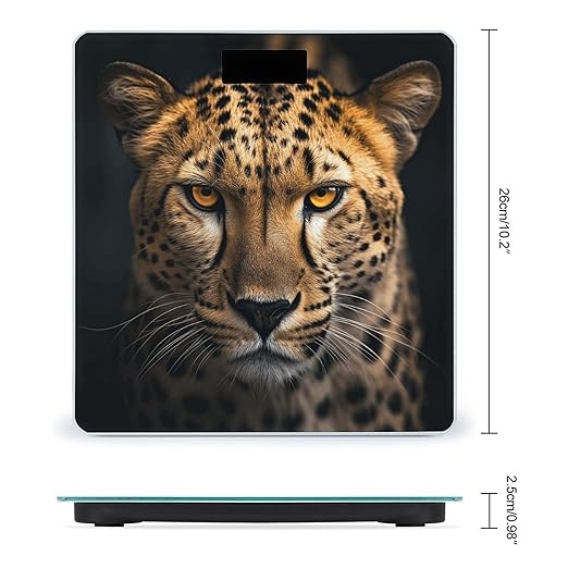 Cheetah Looking Ahead Smart Scale for Body Weight Accurate Bathroom Scale with LED Display Digital Weight Scales Weighing Machine High Precision Scales for Bath Home