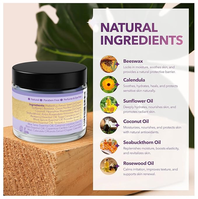 Vulva Balm &amp Organic Vaginal Moisturizer for Women: Natural Vulva Moisturizer &amp Vulva Cream for Dryness on Intimate Skin - NON Estrogen Cream - Perfect for Menopause &amp Shaving Rash Relief